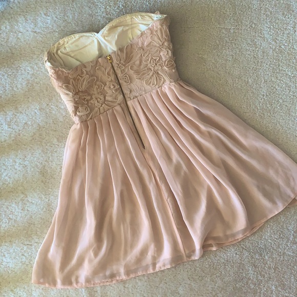 Elise Ryan Blush Pink Strapless Dress - Picture 3 of 5